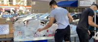 HSDA students prepare pantry bags with toothpaste